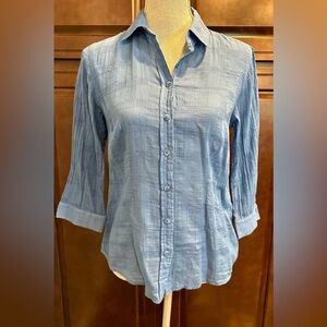 Coldwater Creek lightweight 3/4 sleeve shirt top blouse size XS extra small